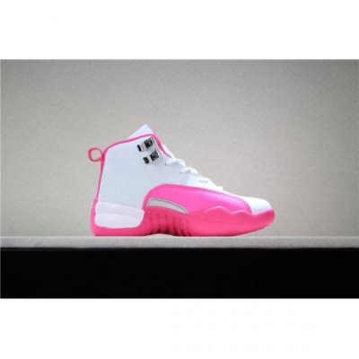 Nike Çocuk Air Jordan 12 Beyaz / Pembe Basketbol Ayakkabısı Türkiye - FFRVA692